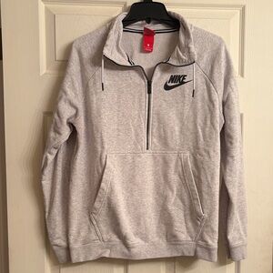 Nike Light Gray Quarter-Zip Pullover